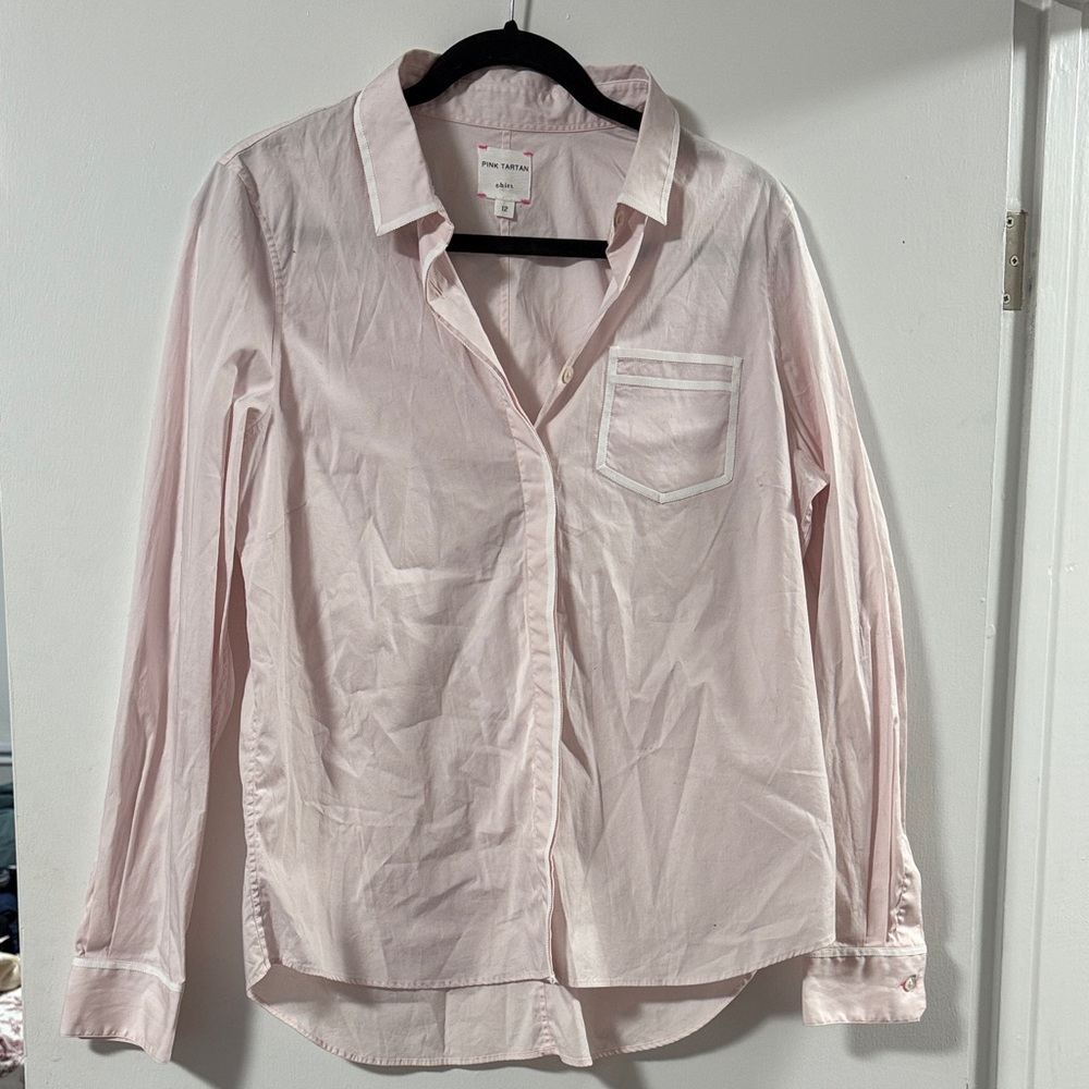 Pink Tartan Light Pink Button Down Shirt